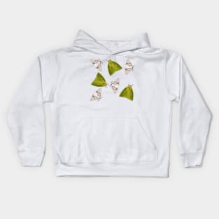 White and green Kids Hoodie